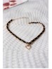 Twisted Chain Choker W/ Charm